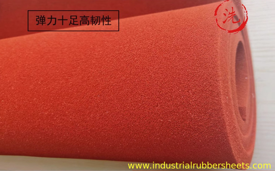 Heat Resistant Silicone Foam Rubber Sheet , Silicone Sponge Rubber Sheet