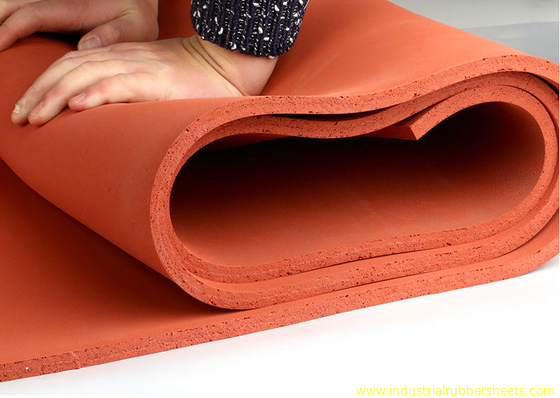 1-10mm Silicone Sponge Sheet with 3M Adhesive, -60°C to 260°C