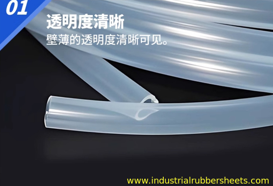 Food Grade 100% Virgin Silicone Tube Extrusion 3 - 4mm grubość Wysoka wytrzymałość na rozciąganie