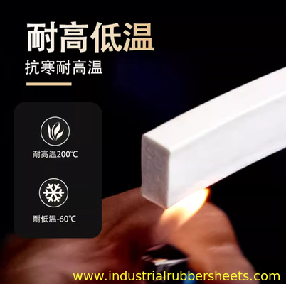 Pasek z gąbki silikonowej o zamkniętych komórkach, grubość 1mm-60mm, do uszczelnień przemysłowych