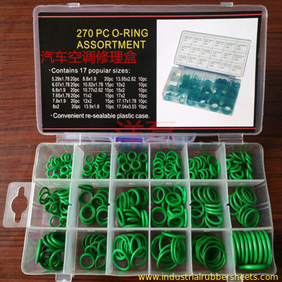 70 Twardość Shore A Podkładki z gumy silikonowej FKM Zestaw O-ringowy Kolor zielony