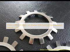 SS304 SS316 MS Stalowa pralka z zębami zewnętrznymi, naturalny kolor