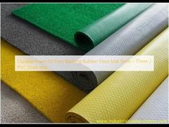 Wytrzymały gumowy podłóg 9 - 17 mm / PVC