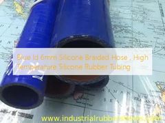 Wąż silikonowy w oplocie Blue Id 6 mm, rurki z gumy silikonowej o wysokiej temperaturze