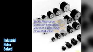 Gumowe mocowania amortyzatorów redukują hałas przemysłowy