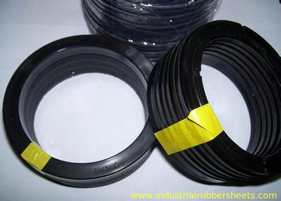 Black NBR FKM PTFE Hydraulic Vee Packing Seal with 70-80 Shore A Hardness and 5in1, 7in1 Quantity for Industrial Applications